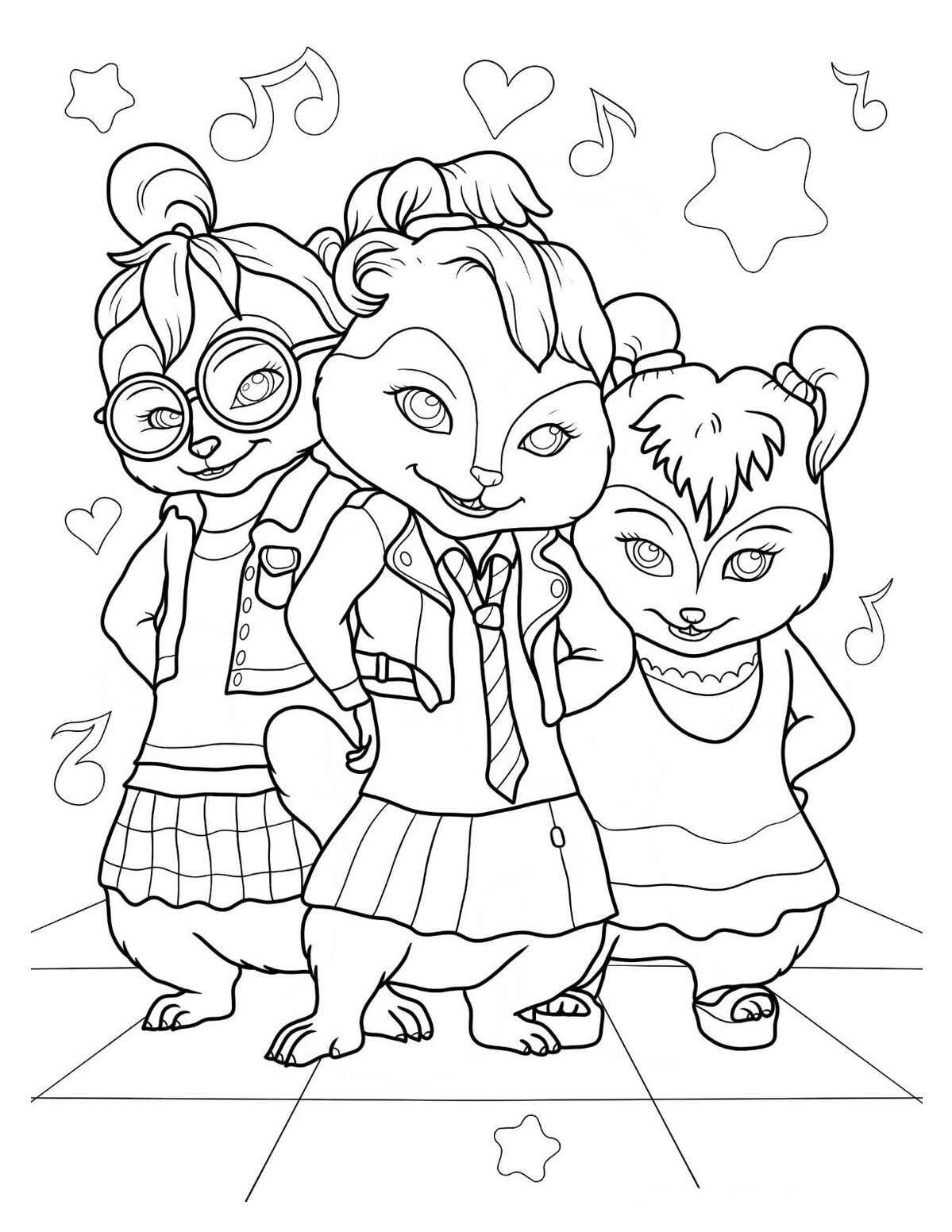 Desenho de Alvin E Os Esquilos Desenho Colorir Imprimir 31