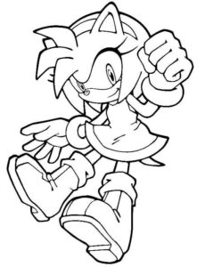 Desenho de Amy Rose Desenho Colorir Imprimir 03