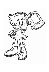 Desenho de Amy Rose Desenho Colorir Imprimir 11