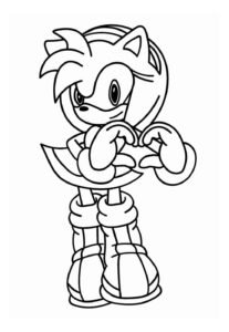 Desenho de Amy Rose Desenho Colorir Imprimir 12