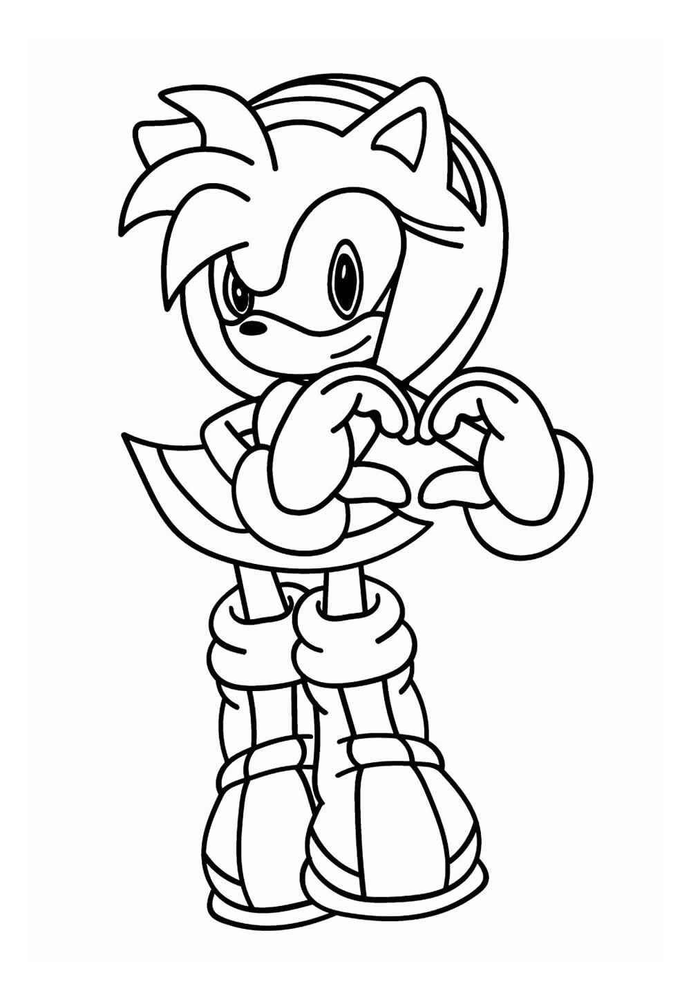 Desenho de Amy Rose Desenho Colorir Imprimir 12