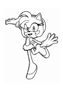 Desenho de Amy Rose Desenho Colorir Imprimir 14