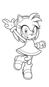 Desenho de Amy Rose Desenho Colorir Imprimir 15