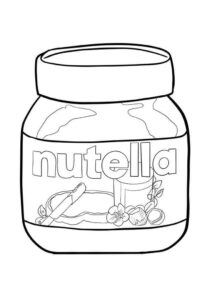 Desenho de Nutella Desenho Colorir Imprimir 01