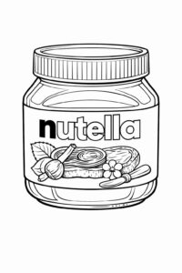 Desenho de Nutella Desenho Colorir Imprimir 02