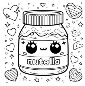 Desenho de Nutella Desenho Colorir Imprimir 03