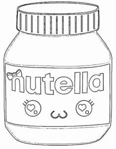 Desenho de Nutella Desenho Colorir Imprimir 05
