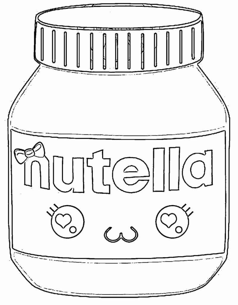 Desenho de Nutella Desenho Colorir Imprimir 05
