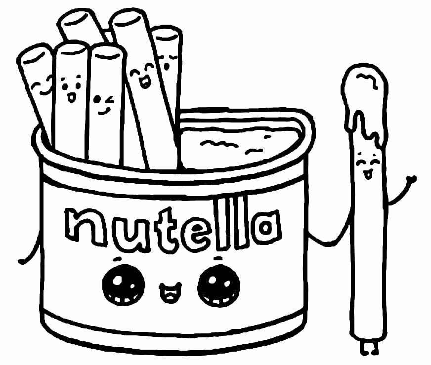 Desenho de Nutella Desenho Colorir Imprimir 06