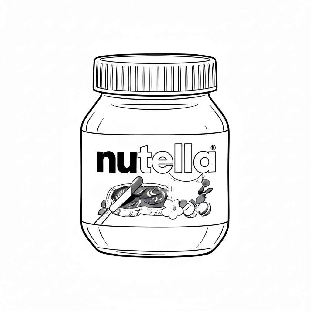 Nutella Desenho Colorir Imprimir 08