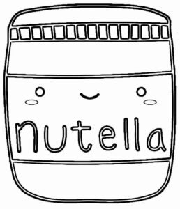 Desenho de Nutella Desenho Colorir Imprimir 09