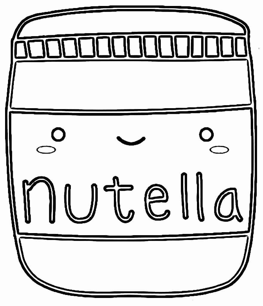 Desenho de Nutella Desenho Colorir Imprimir 09