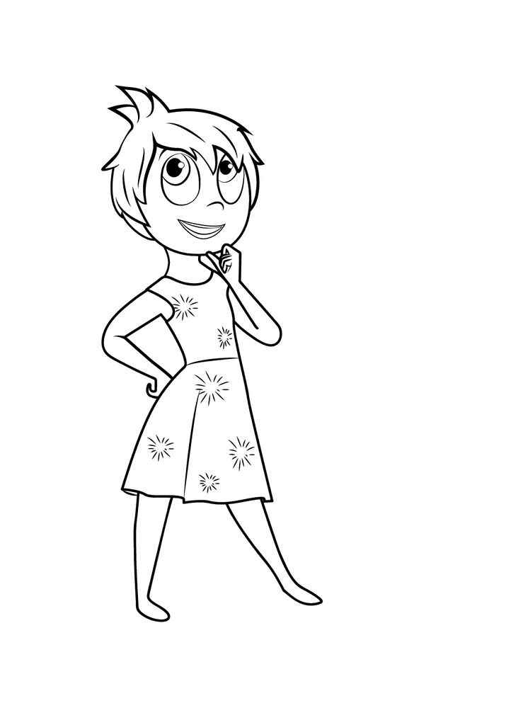 Desenho de Alegria Divertidamente Desenho Colorir Imprimir 01