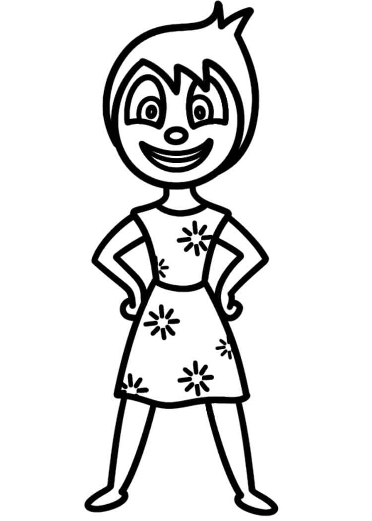 Desenho de Alegria Divertidamente Desenho Colorir Imprimir 16