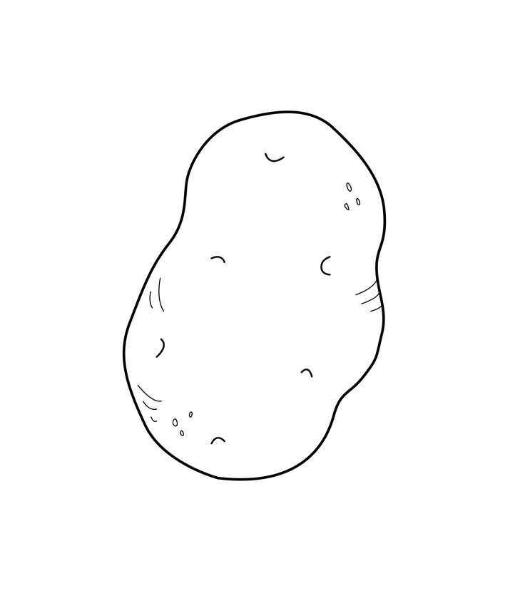 Desenho de Batata Desenho Colorir Imprimir 01