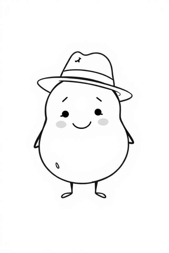 Desenho de Batata Desenho Colorir Imprimir 09