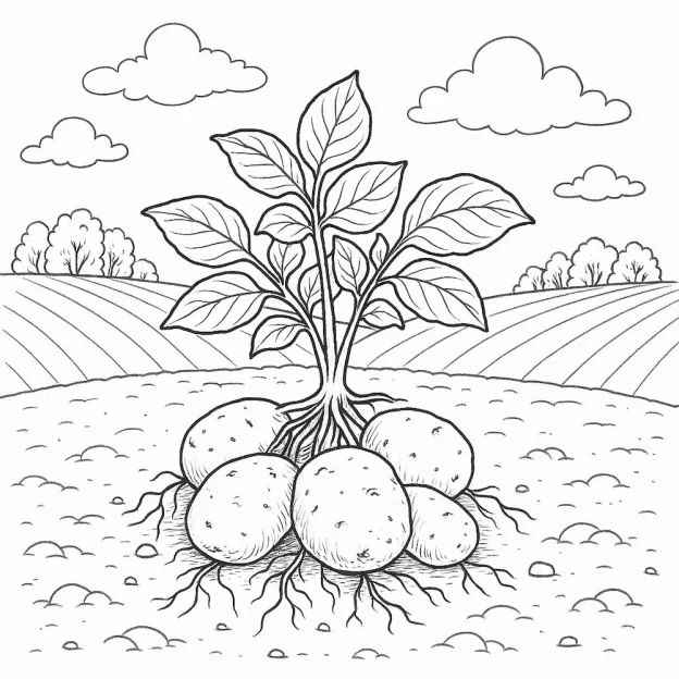 Desenho de Batata Desenho Colorir Imprimir 15