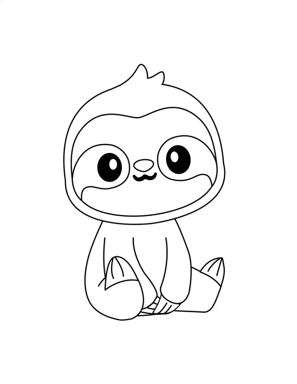 Desenho de Bicho Preguica Desenho Colorir Imprimir 04