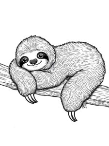 Desenho de Bicho Preguica Desenho Colorir Imprimir 05