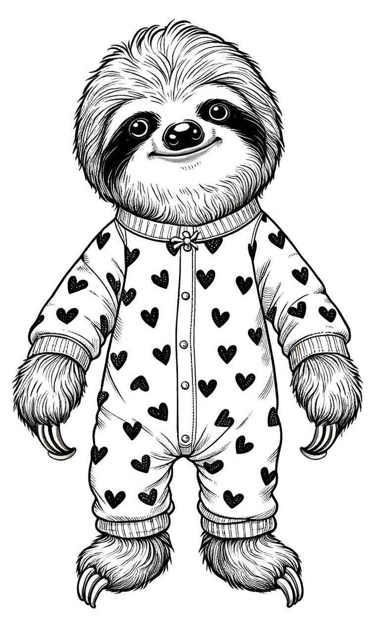 Desenho de Bicho Preguica Desenho Colorir Imprimir 06