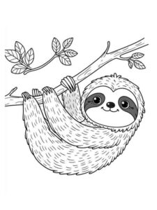 Desenho de Bicho Preguica Desenho Colorir Imprimir 13