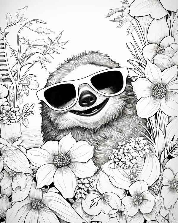 Desenho de Bicho Preguica Desenho Colorir Imprimir 15