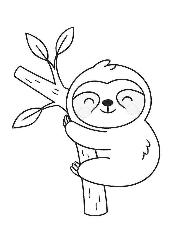 Desenho de Bicho Preguica Desenho Colorir Imprimir 19