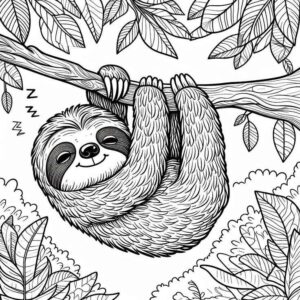 Desenho de Bicho Preguica Desenho Colorir Imprimir 36