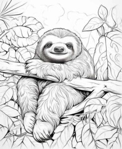 Desenho de Bicho Preguica Desenho Colorir Imprimir 37