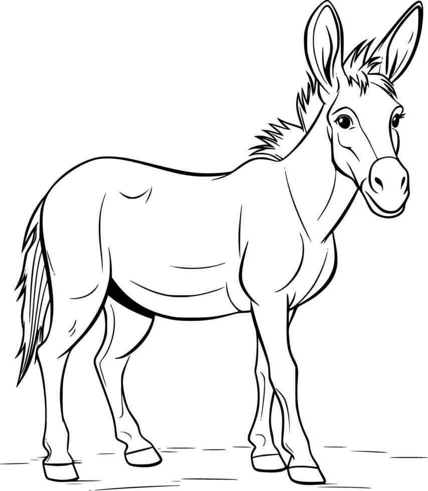 Desenho de Burro Desenho Colorir Imprimir 01