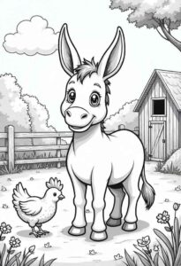 Desenho de Burro Desenho Colorir Imprimir 02
