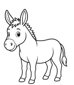 Desenho de Burro Desenho Colorir Imprimir 03