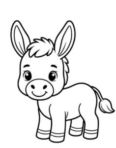 Desenho de Burro Desenho Colorir Imprimir 06