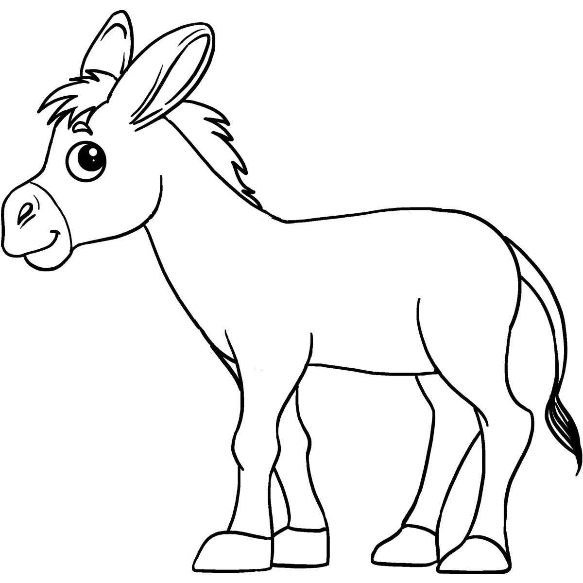 Desenho de Burro Desenho Colorir Imprimir 09