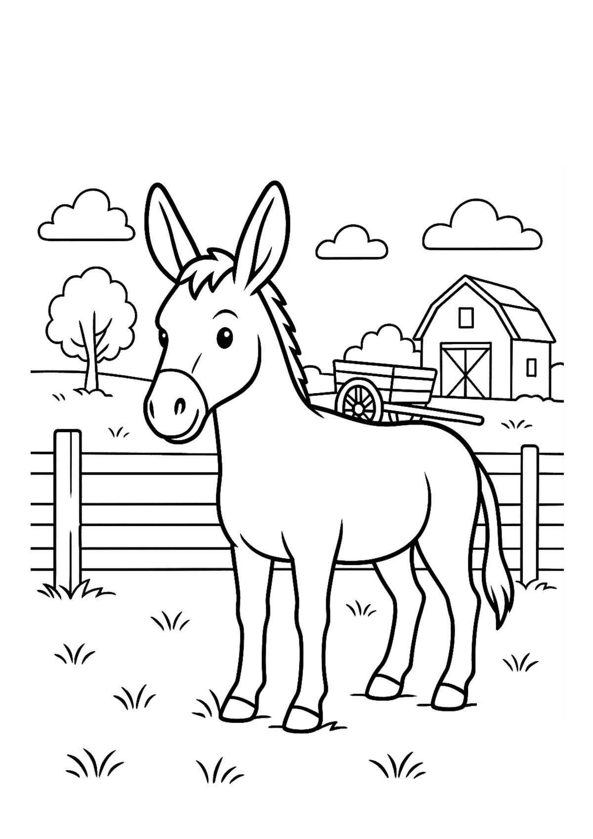 Desenho de Burro Desenho Colorir Imprimir 10