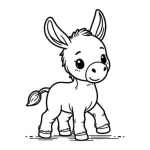 Desenho de Burro Desenho Colorir Imprimir 11