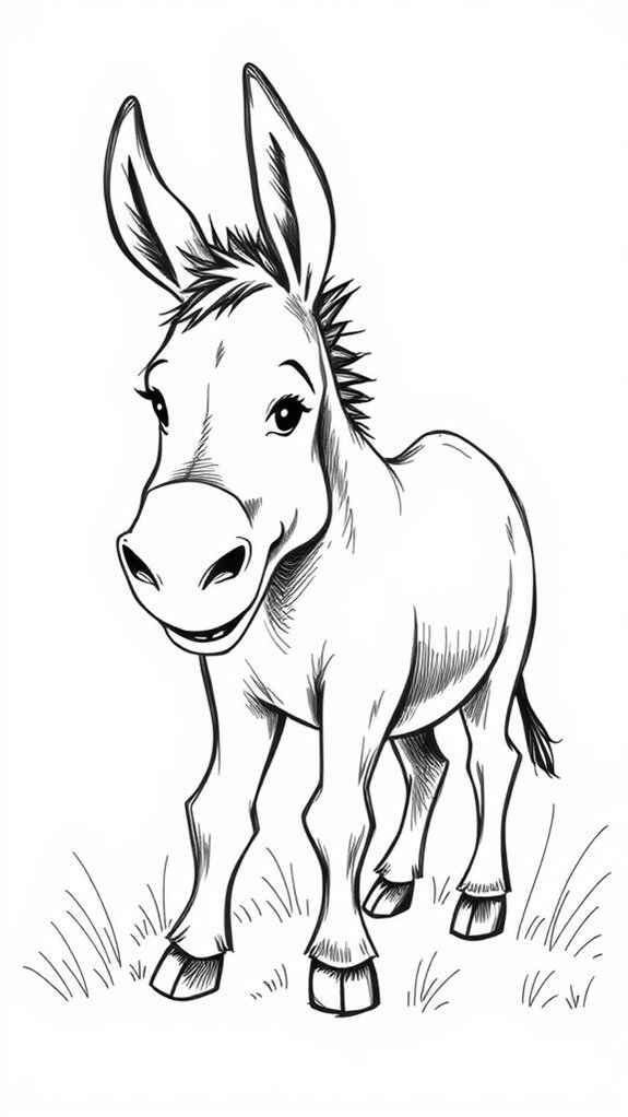 Desenho de Burro Desenho Colorir Imprimir 14