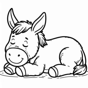 Desenho de Burro Desenho Colorir Imprimir 15