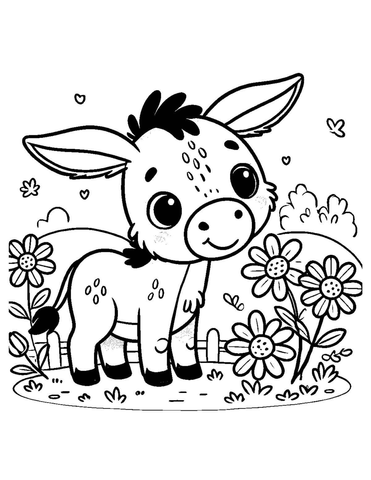 Burro Desenho Colorir Imprimir 16