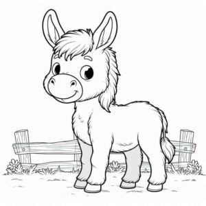 Desenho de Burro Desenho Colorir Imprimir 17
