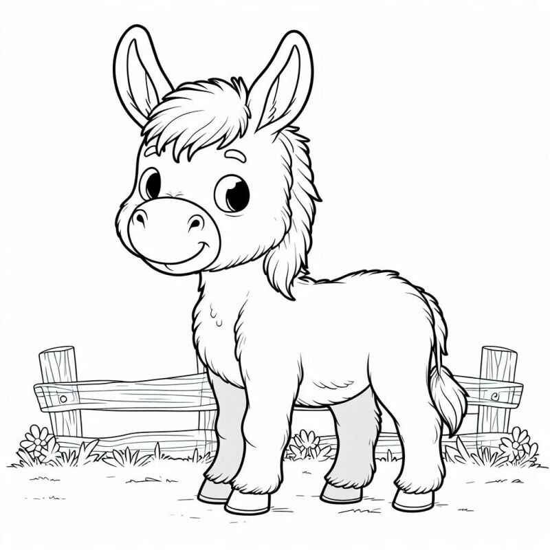 Desenho de Burro Desenho Colorir Imprimir 17