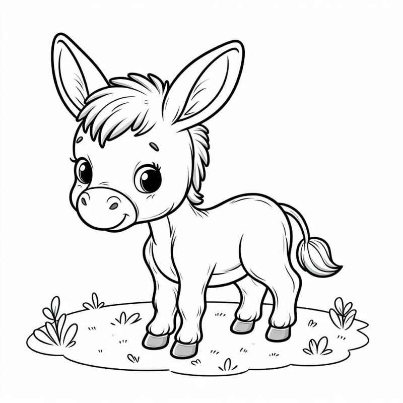 Desenho de Burro Desenho Colorir Imprimir 18