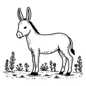 Desenho de Burro Desenho Colorir Imprimir 20