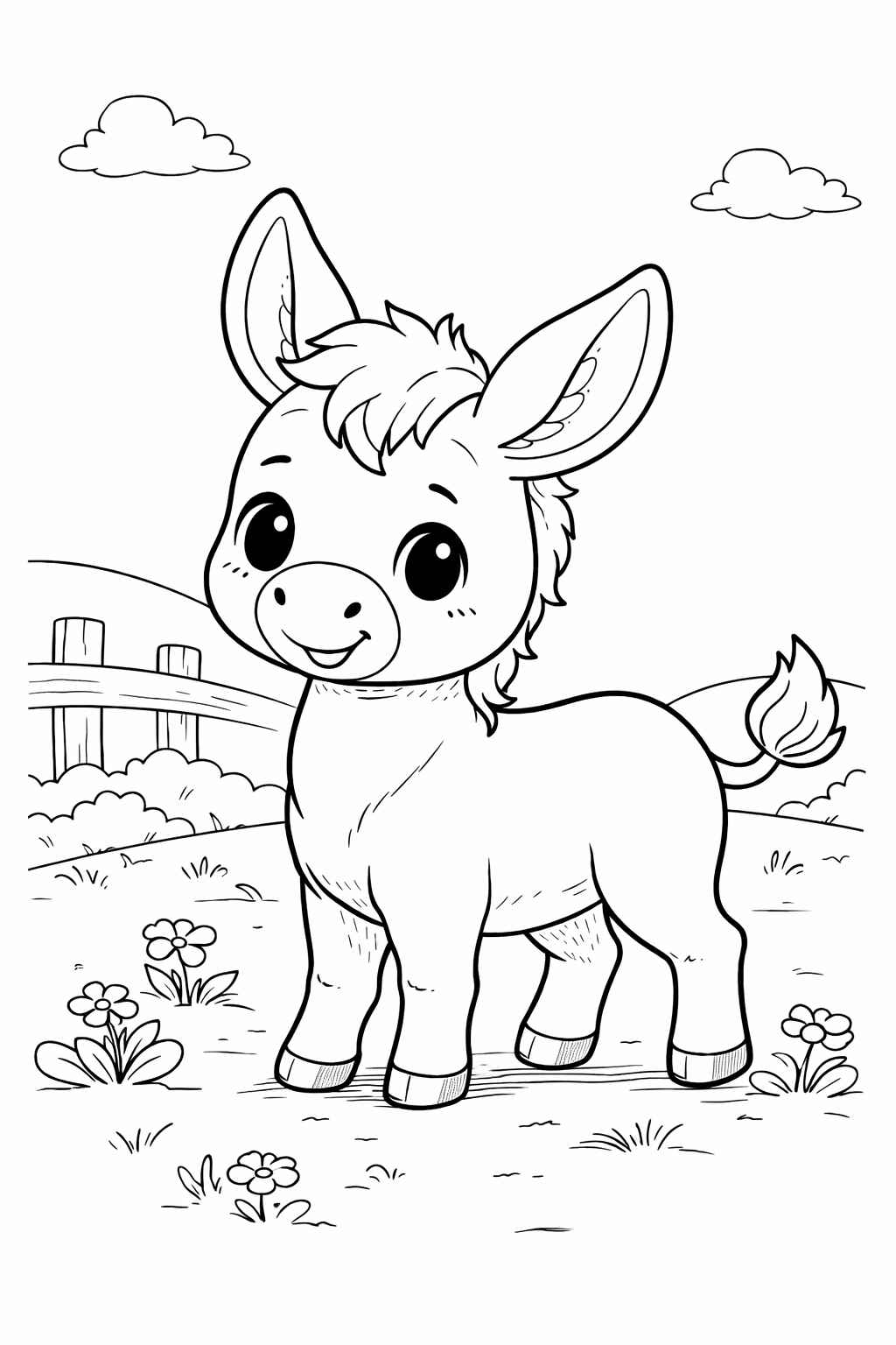 Desenho de Burro Desenho Colorir Imprimir 21