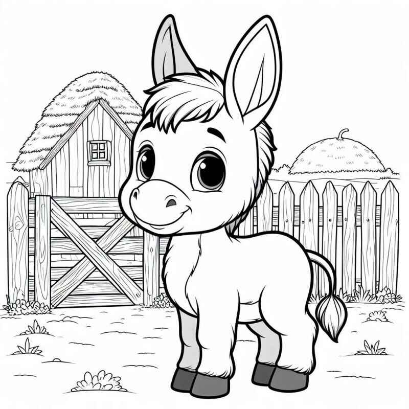 Desenho de Burro Desenho Colorir Imprimir 23