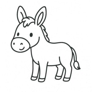 Desenho de Burro Desenho Colorir Imprimir 24