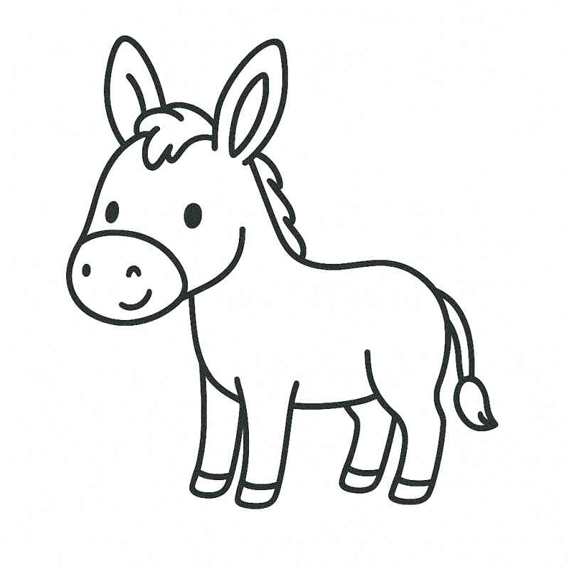 Desenho de Burro Desenho Colorir Imprimir 24