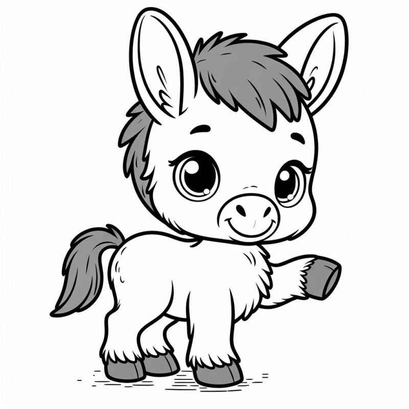 Desenho de Burro Desenho Colorir Imprimir 25
