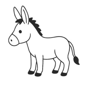 Desenho de Burro Desenho Colorir Imprimir 26