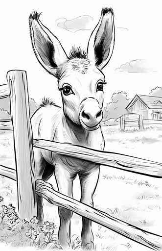 Desenho de Burro Desenho Colorir Imprimir 29